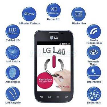 PARA LG L40 D160 CRISTAL TEMPLADO PREMIUM 9H 2.5D TEMPERED SCREEN PROTECTOR 16 PARA LG L40 D160 CRISTAL TEMPLADO PREMIUM 9H 2.5D TEMPERED SCREEN PROTECTOR