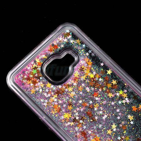 FOR SAMSUNG GALAXY C5 / C7 GLITTER QUICKSAND BLING 3D DYNAMIC LIQUID STARS CASE 1