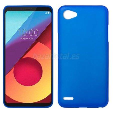 PARA LG Q6 / Q6+ / Q6a FUNDA CARCASA AZUL DE GEL TPU MATE PREMIUM FROSTED