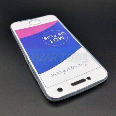 PARA MOTOROLA MOTO G5 PLUS FUNDA TRANSPARENTE DE TPU CON PROTECCION TOTAL 360º 1