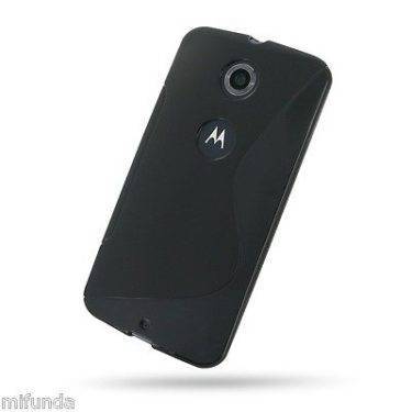 FUNDA CARCASA GEL TPU S-LINE NEGRA PARA MOTOROLA NEXUS 6 XT1103