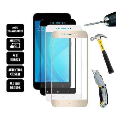PARA XIAOMI REDMI NOTE 5A / Y1 CRISTAL TEMPLADO PREMIUM FULL COVER EN COLORES 14 PARA XIAOMI REDMI NOTE 5A / Y1 CRISTAL TEMPLADO PREMIUM FULL COVER EN COLORES