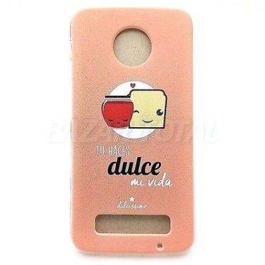 PARA MOTOROLA MOTO Z PLAY FUNDA CARCASA DISEÑO "DULCE" DE TPU FLEXIBLE PREMIUM 16 PARA MOTOROLA MOTO Z PLAY FUNDA CARCASA DISEÑO "DULCE" DE TPU FLEXIBLE PREMIUM
