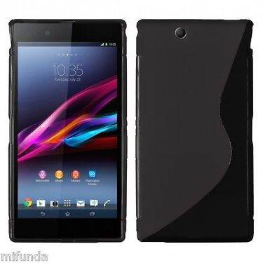 PARA SONY XPERIA Z ULTRA XL39H FUNDA CARCASA DE GEL TPU S-LINE NEGRA TPU CASE