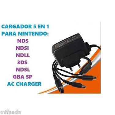 CARGADOR DE RED 5 EN 1 PARA NINTENDO NDS/NDSI/NDLL/3DS/NDSL/GBA SP AC CHARGER