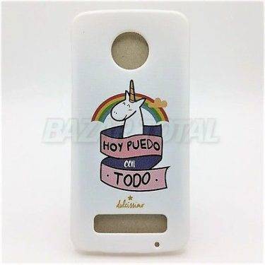 PARA MOTOROLA MOTO Z PLAY FUNDA CARCASA DISEÑO "PUEDO CON TODO" DE TPU FLEXIBLE 1 PARA MOTOROLA MOTO Z PLAY FUNDA CARCASA DISEÑO "PUEDO CON TODO" DE TPU FLEXIBLE