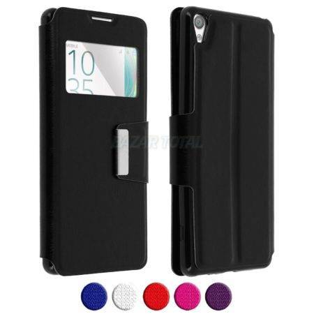 PARA SONY XPERIA XZs FUNDA DE TAPA LIBRO PREMIUM CON VENTANA FLIP COVER 5 PARA SONY XPERIA XA FUNDA DE TAPA LIBRO PREMIUM FLIP COVER CON VENTANA