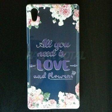 PARA SONY XPERIA Z5 FUNDA CARCASA DISEÑO "ALL YOU NEED" DE TPU FLEXIBLE PREMIUM