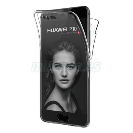 ✅Huawei P8-P9-P10 Funda de TPU Doble Transparente con Protección 360º