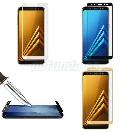 PARA SAMSUNG GALAXY A8/A8+ (2018) CRISTAL TEMPLADO PREMIUM FULL COVER EN COLORES 5 PARA SAMSUNG GALAXY A8/A8+ (2018) CRISTAL TEMPLADO PREMIUM FULL COVER EN COLORES