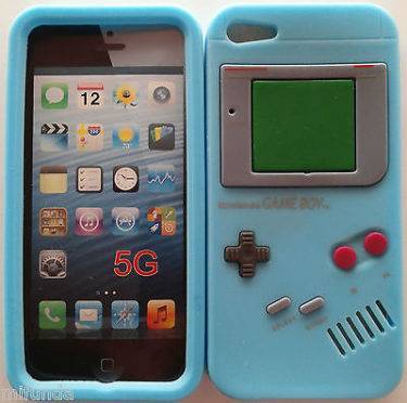 FUNDA CARCASA DE SILICONA CELESTE RETRO GAMEBOY PARA IPHONE SE/5/5S SILICON CASE 5 FUNDA CARCASA DE SILICONA CELESTE RETRO GAMEBOY PARA IPHONE SE/5/5S SILICON CASE