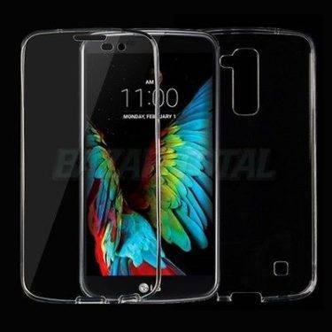PARA LG K10 (2017) CARCASA FUNDA DOBLE 2 PCS 360º FRONT+BACK ULTRA THIN TPU CASE 7 PARA LG K10 (2016) CARCASA FUNDA DOBLE DE GEL TPU CON PROTECCION TOTAL 360º