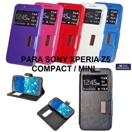 ✅SONY XPERIA Z5 COMPACT MINI FUNDA DE TAPA LIBRO CON VENTANA 8 ✅SONY XPERIA Z5 COMPACT MINI FUNDA DE TAPA LIBRO CON VENTANA 7