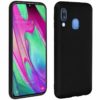 ⭐PARA SAMSUNG GALAXY A40 FUNDA CARCASA DE GEL TPU MATE NEGRA 1