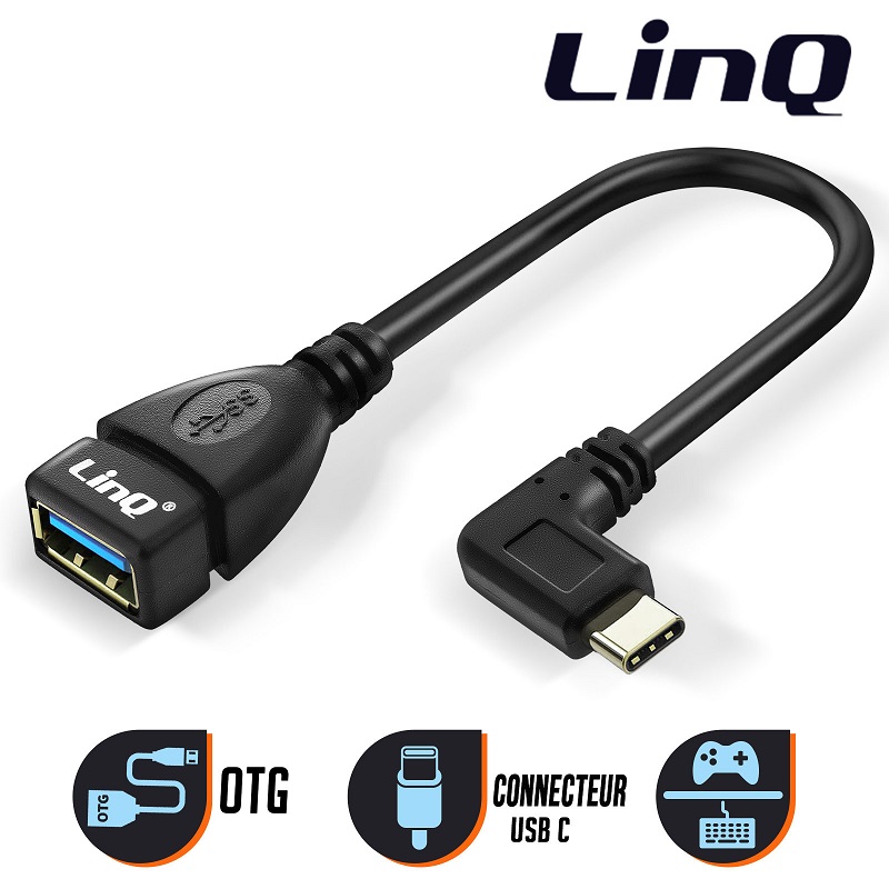 💥ADAPTADOR TIPO C 3.1 MACHO 90º A USB OTG 3.0 HEMBRA 1
