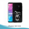 ⭐PARA APPLE IPHONE XS MAX FUNDA CARCASA HÍBRIDA PC / TPU PREMIUM CON ESTAMPADO LÁSER 3D CHIMPANCÉ