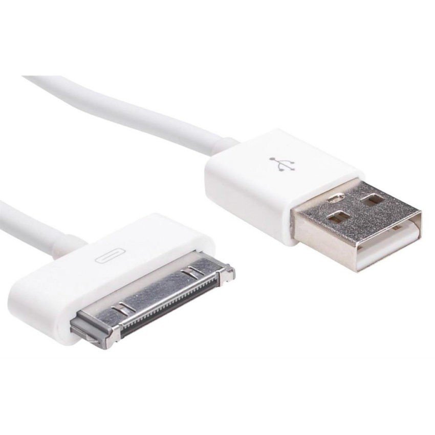 💥CABLE COMPATIBLE CON APPLE DE 30 PIN MACHO A USB 2.0 MACHO BLANCO 1M. 1