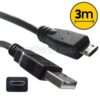 ✅CABLE MICRO USB 2.0 DE 3 M. DE DATOS Y CARGA UNIVERSAL