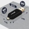 ✅ADAPTADOR OTG USB Y MICRO USB CON LECTOR DE TARJETAS NEGRO 8