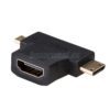 AK-AD-23_01 ✔ADAPTADOR CONECTOR MINI-MICRO HDMI MACHO A HDMI HEMBRA 1