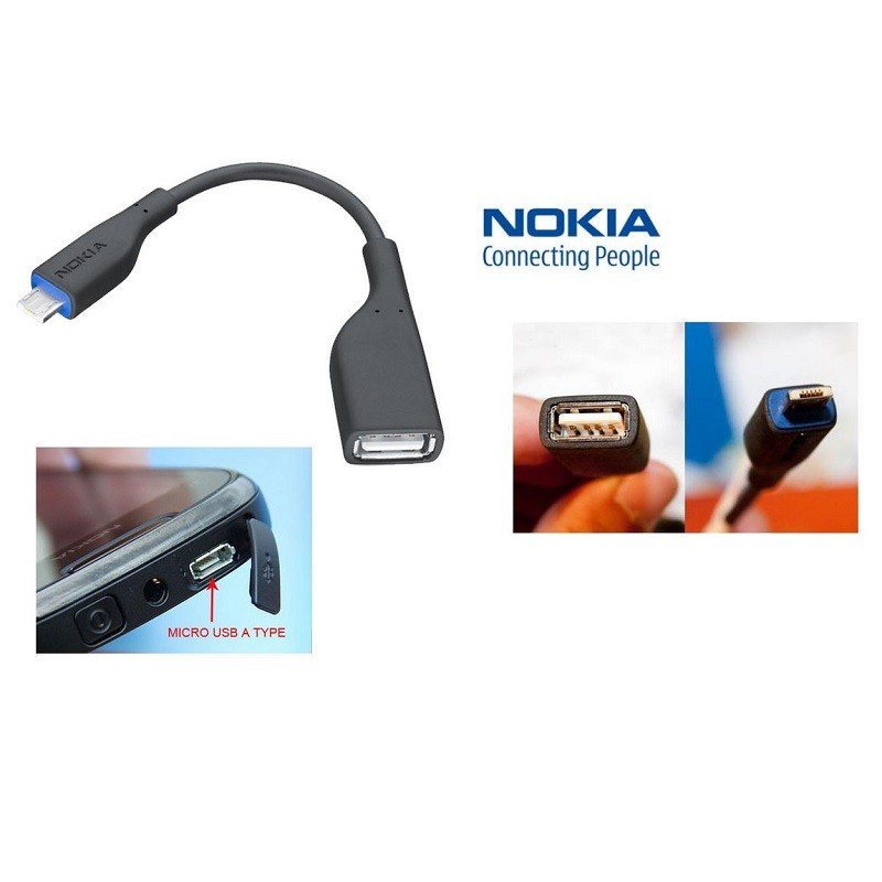 ✔NOKIA CA-157 CABLE ADAPTADOR OTG MICRO USB A MACHO A USB A HEMBRA 1