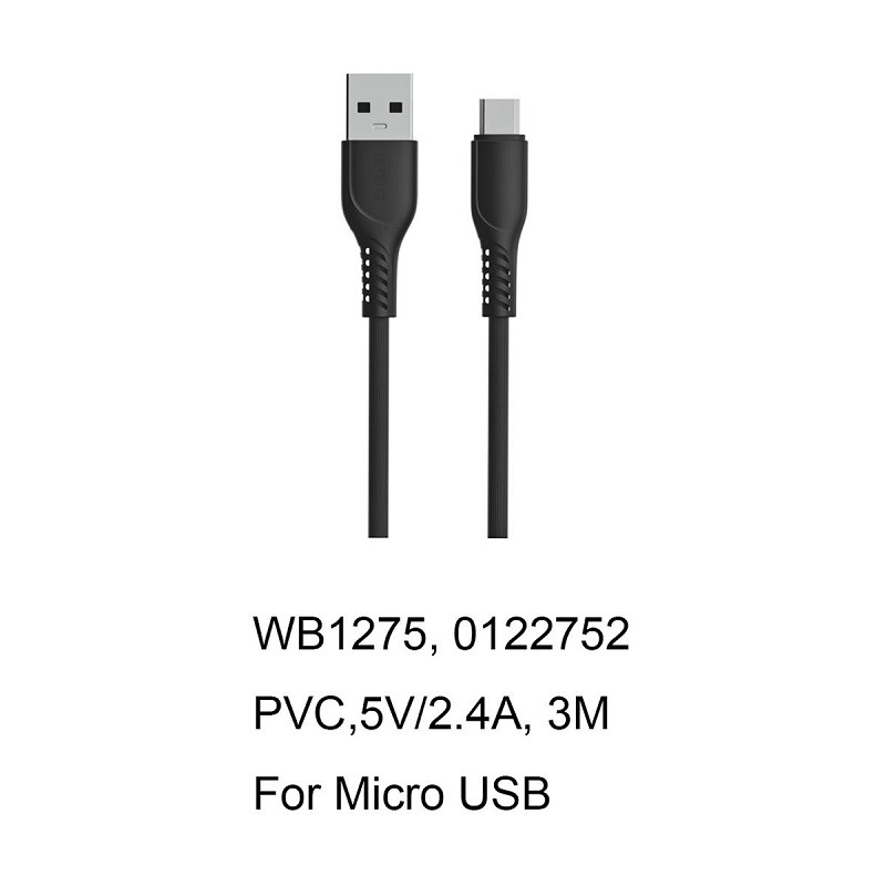✅CABLE USB A MICRO USB DE 3 M. NEGRO DE CARGA RAPIDA 3