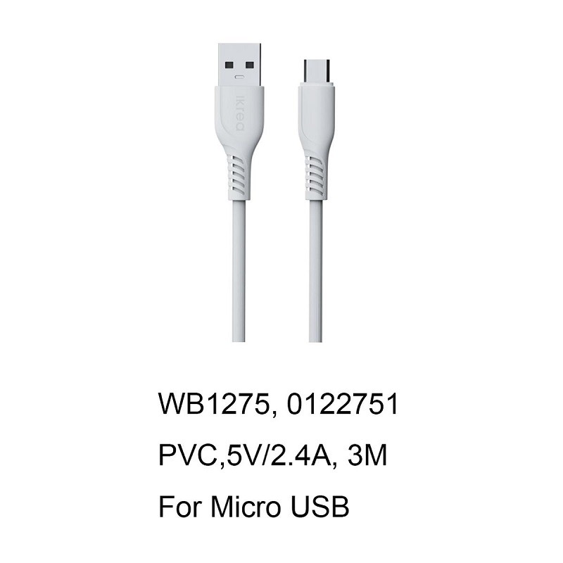 ✅CABLE USB A MICRO USB DE 3 M. BLANCO DE CARGA RAPIDA 3