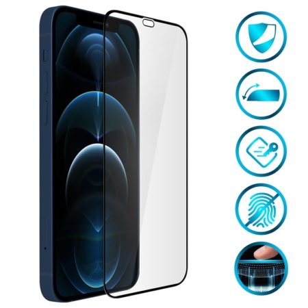 ✅iPhone 12 Pro Max Protector de Cristal Templado Premium Full Glue 5D