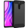 ✅Xiaomi Redmi 9 Funda Carcasa de TPU Efecto Carbón Cepillado Negra 1