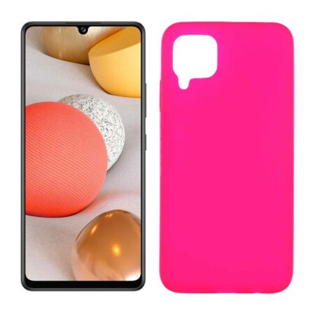 ✅Samsung Galaxy A42 5G Funda Carcasa de Gel TPU Mate Rosa