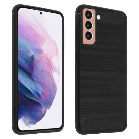 ✅Samsung Galaxy S21 Plus Funda Carcasa de TPU Efecto Carbón Cepillado Negra 16 ✅Samsung Galaxy S21 Plus Funda Carcasa de TPU Efecto Carbón Cepillado Negra 16