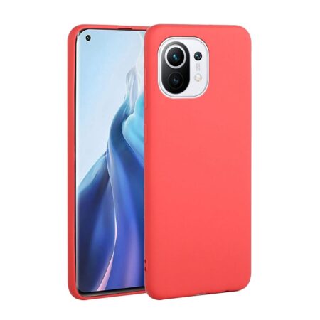 ✅Xiaomi Mi 11 Lite Funda Carcasa de TPU Flexible Mate Roja