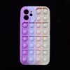 ✅iPhone 12 Funda Carcasa Pop It Multicolor Flexible Lila