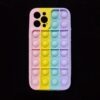 ✅iPhone 12/12 Pro Funda Carcasa Pop It Multicolor Flexible