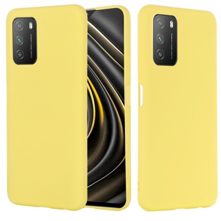 ✅Xiaomi Poco M3/Redmi 9T Funda Carcasa de Gel TPU Mate Amarilla