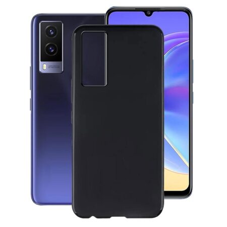 ✅Vivo V21E 5G Funda Carcasa de Gel TPU Mate Negra