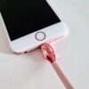 ✅Cable Lightning USB para iPhone/iPad de 1 Metro Rosa con Luz Led