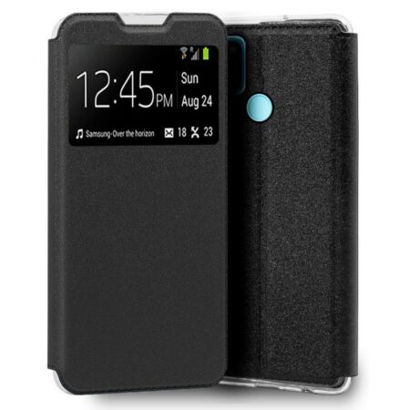 ✅Realme C21Y Funda de Tapa Libro Negra con Cierre Magnético
